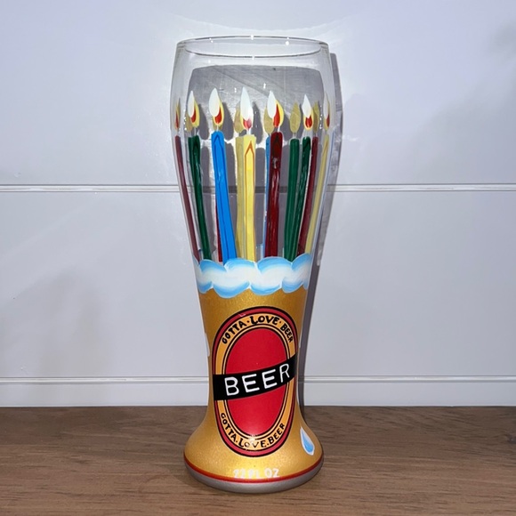 Lolita Other - 🛍️ 3 for $20 🛍️ - Lolita Hand Painted Pilsner Tall Beer Glass “22 oz